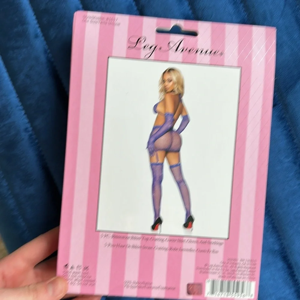 NEW IN BOX Leg Avenue blue sparkly lingerie outfit - Picture 2 of 2